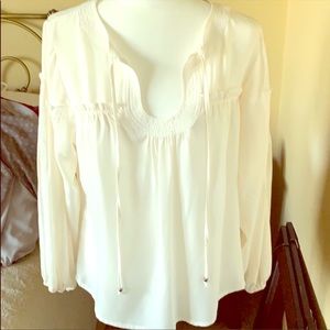 Adorable Boho cream blouse like new sz Med